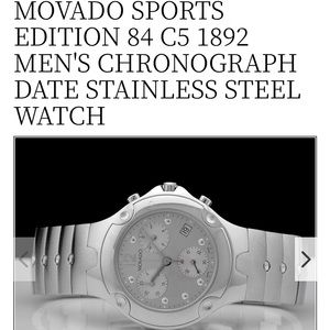 Movado Men’s Sports Edition Chronograph Date Stainless Steel Watch